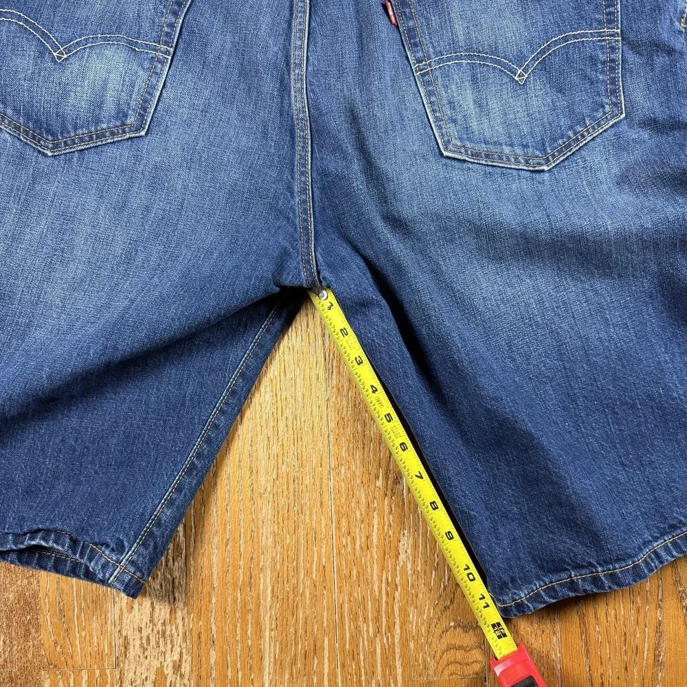Levi's 569 Shorts Mens 38 Blue‎ Denim Jean Relaxed Fit Bermuda 5 Pocket Casual